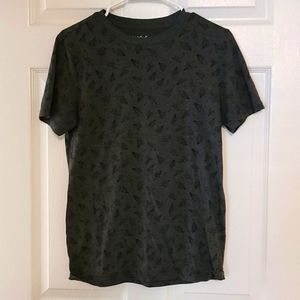 Gray paper plane print t-shirt